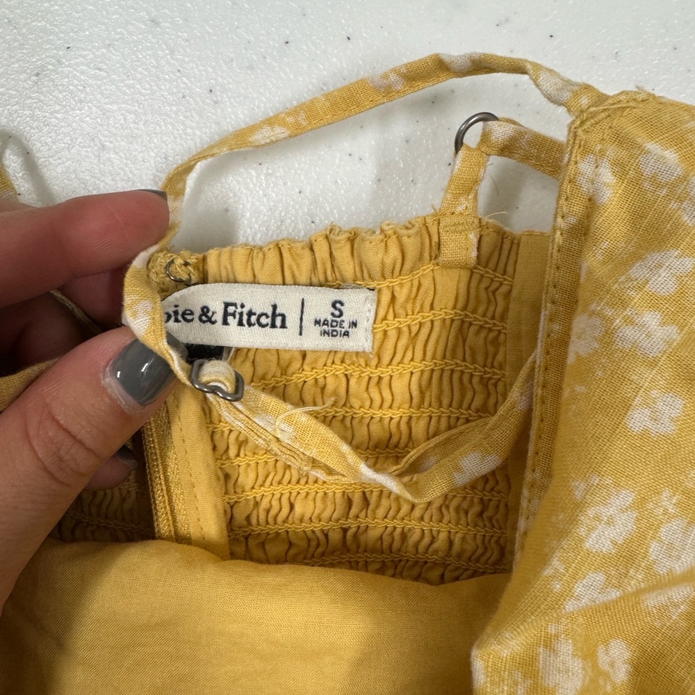 Abercrombie and Fitch floral yellow dress.